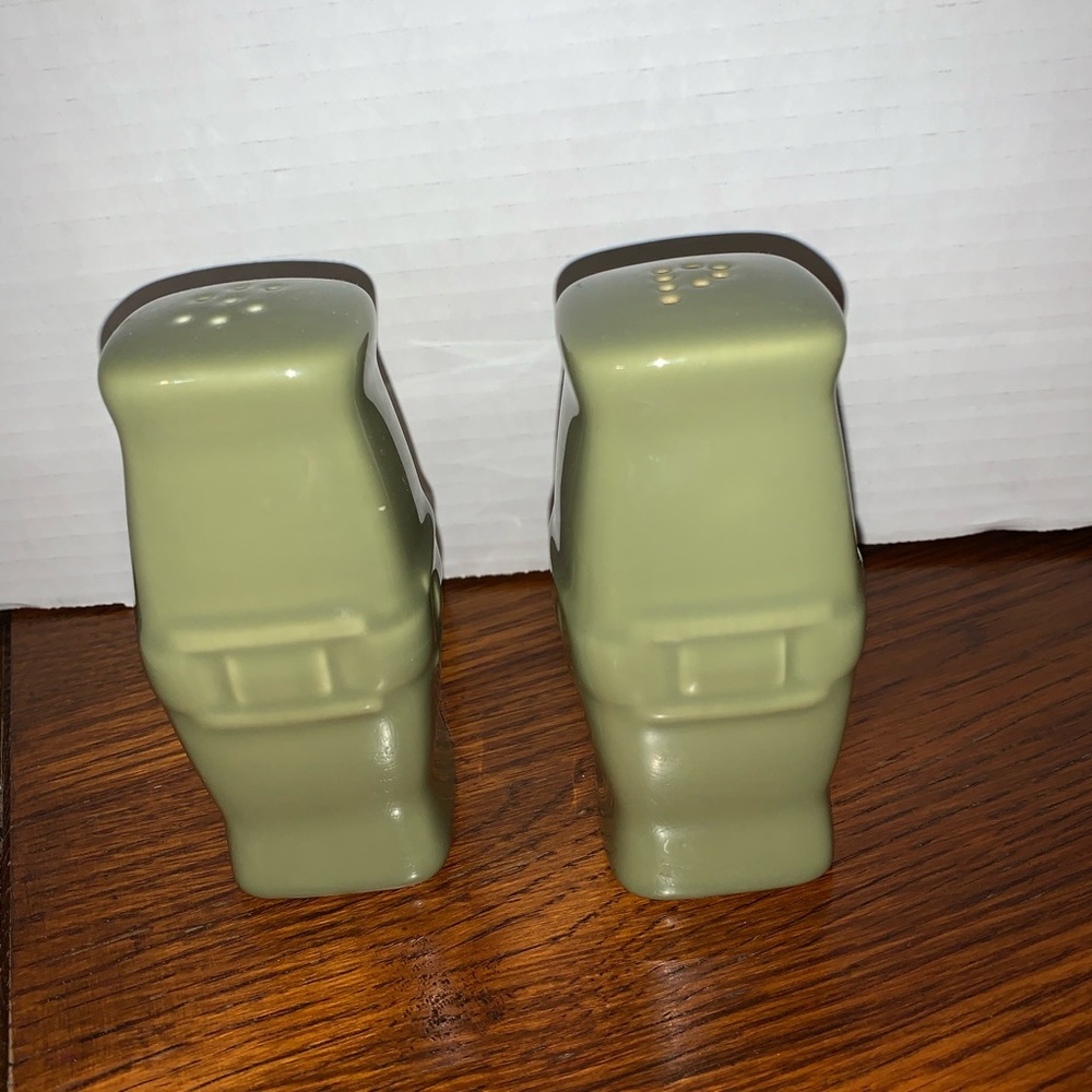LONGABERGER green woven traditions salt and pepper